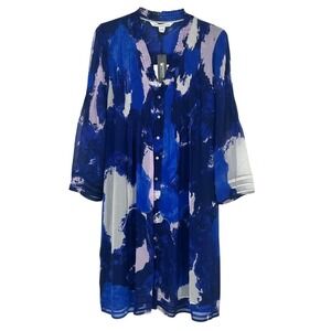 Diane Von Furstenberg DVF Layla Dress Dancing Explosion 100% Silk Size 12 - CJ
